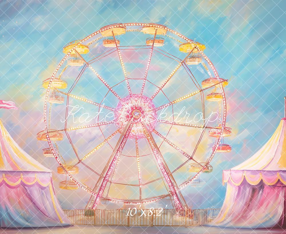 Kate Tent Ferris Wheel Backdrop Designed by GQ