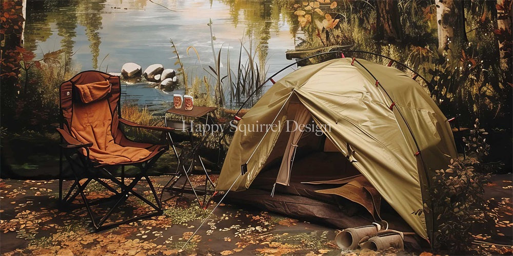 Kate Campground Backdrop Designed by Happy Squirrel Design - Kate Backdrop AU