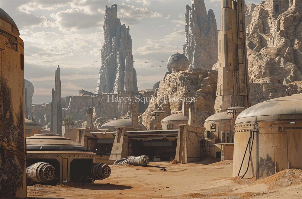 Kate Star Wars City Backdrop Designed by Happy Squirrel Design - Kate Backdrop AU