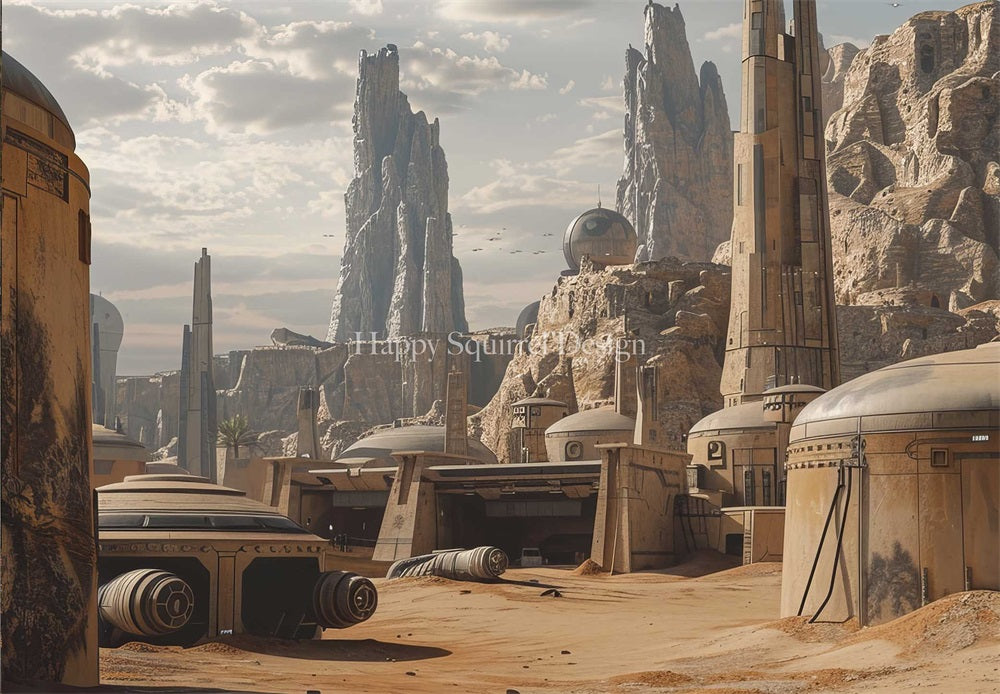 Kate Star Wars City Backdrop Designed by Happy Squirrel Design - Kate Backdrop AU