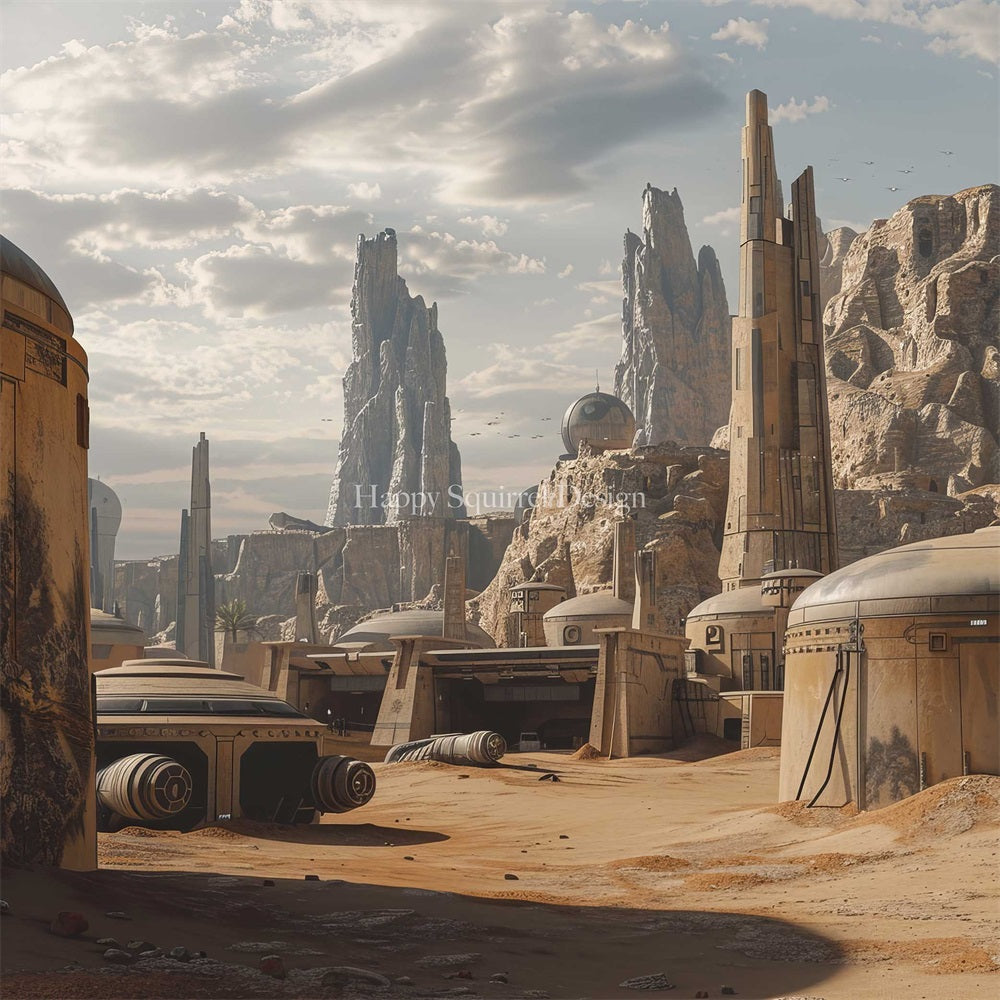 Kate Star Wars City Backdrop Designed by Happy Squirrel Design - Kate Backdrop AU