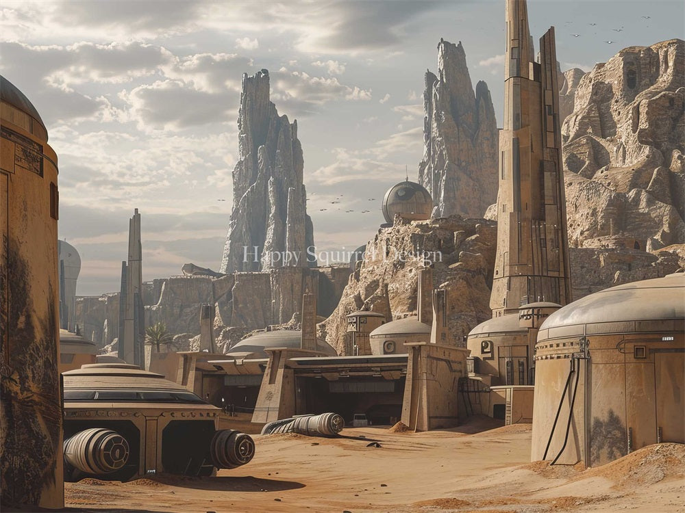 Kate Star Wars City Backdrop Designed by Happy Squirrel Design - Kate Backdrop AU
