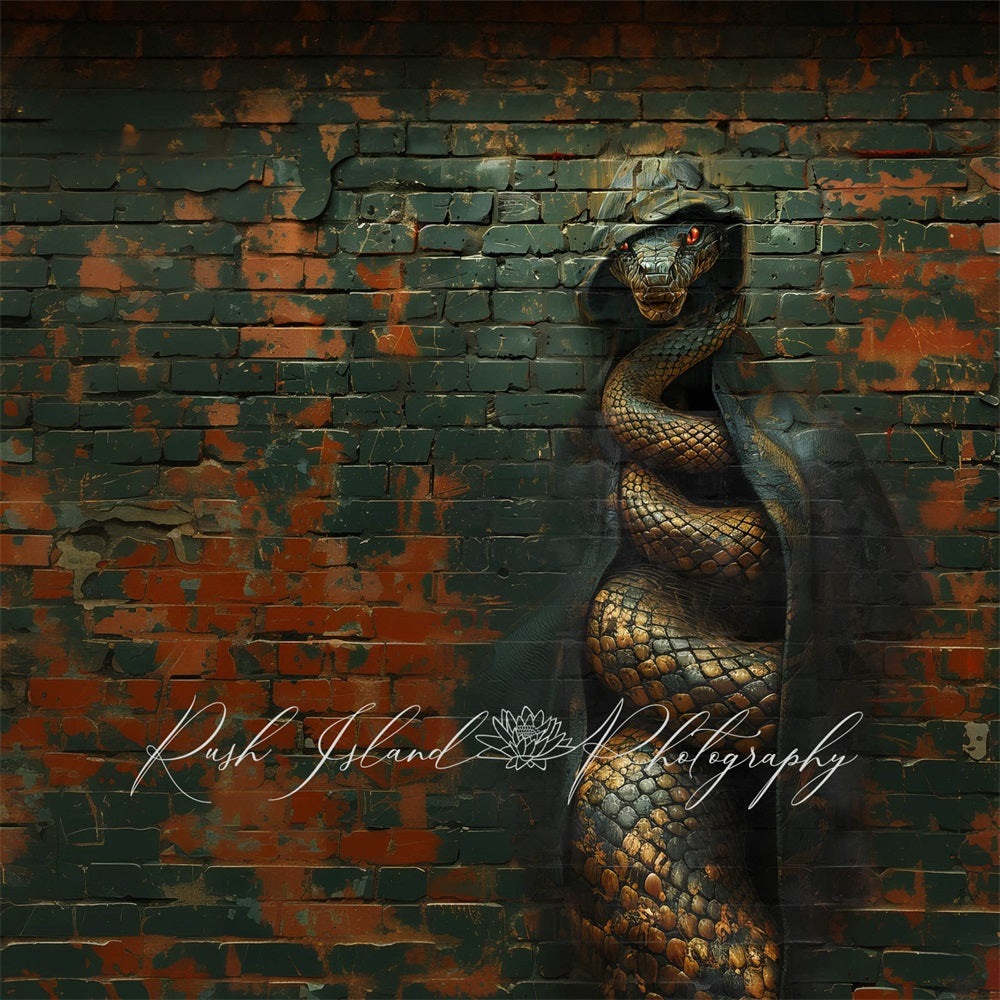 Kate Hooded Snake Wall Backdrop Designed by Laura Bybee