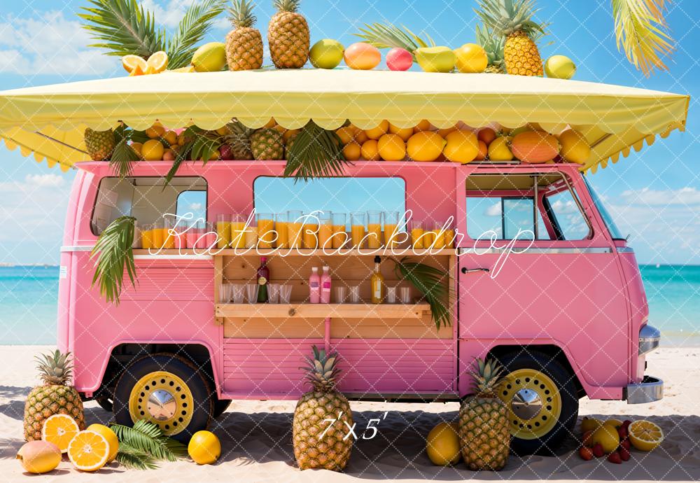 Kate Summer Backdrop Fantasy Doll Sea Beach Pink Car Fruit Store Designed by Emetselch