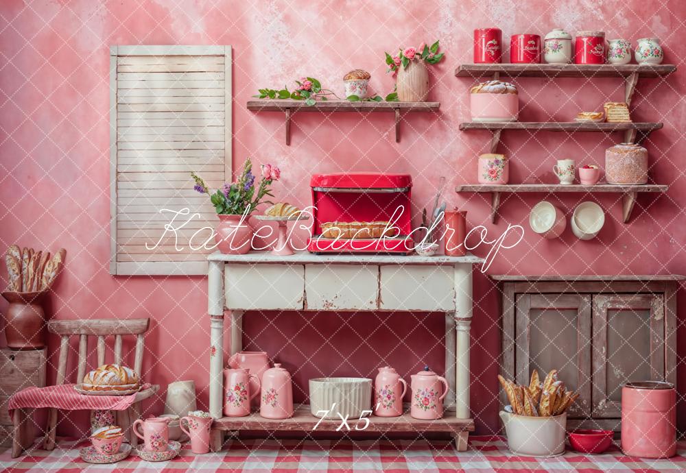 Kate Fantasy Doll Pink Kitchen Backdrop Designed by Chain Photography - Kate Backdrop AU
