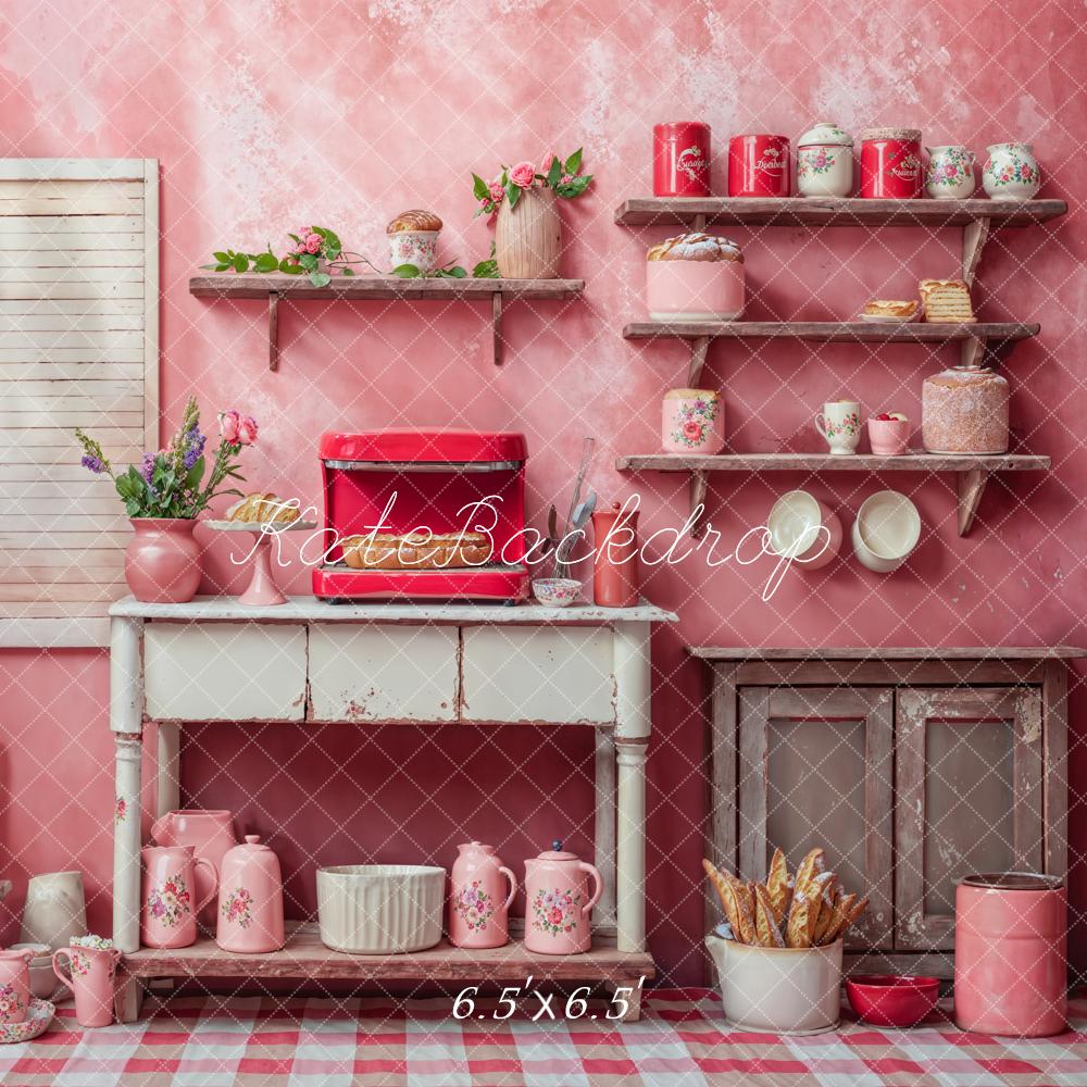 Kate Fantasy Doll Pink Kitchen Backdrop Designed by Chain Photography - Kate Backdrop AU