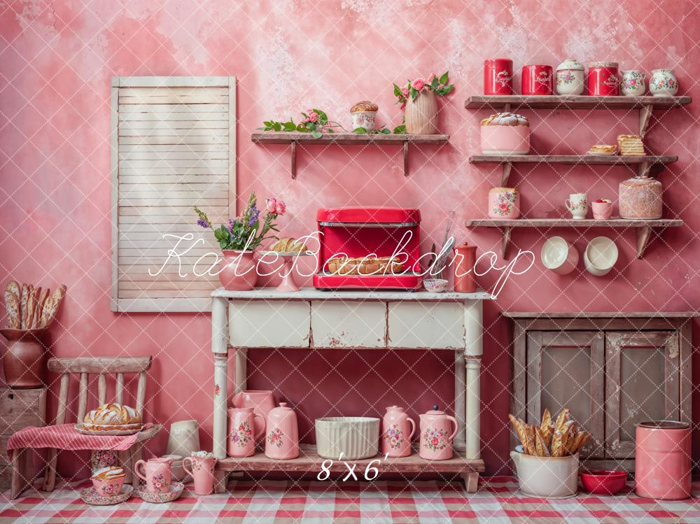 Kate Fantasy Doll Pink Kitchen Backdrop Designed by Chain Photography - Kate Backdrop AU