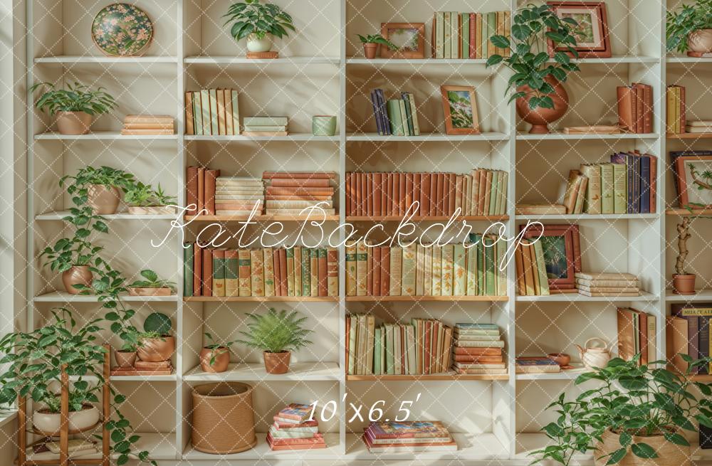 Kate Summer Wooden Bookshelf Backdrop Designed by Emetselch