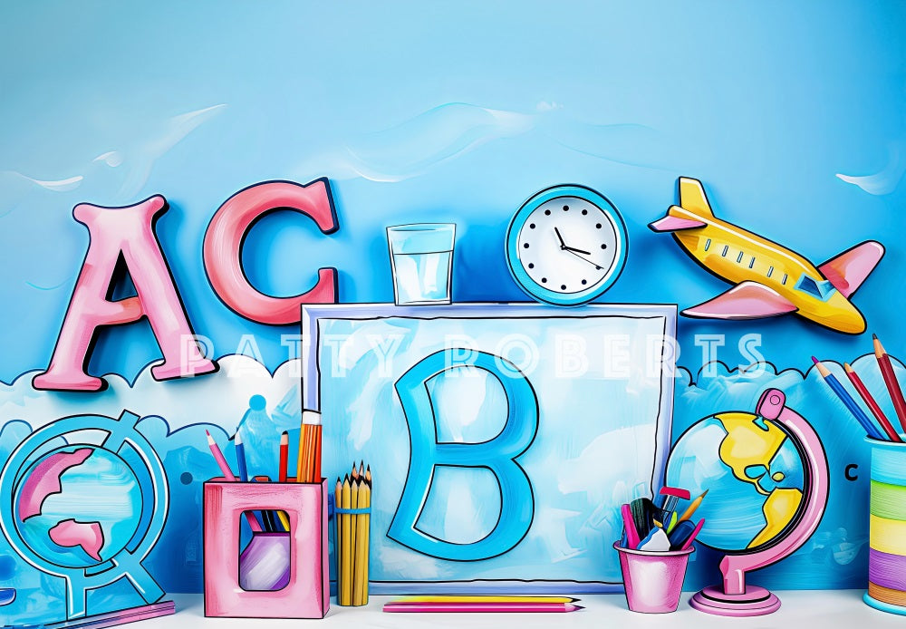 Kate Back to School Painted Backdrop Designed by Patty Robert - Kate Backdrop AU