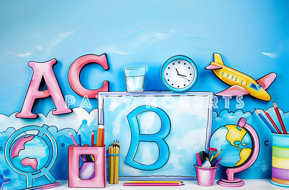 Kate Back to School Painted Backdrop Designed by Patty Robert - Kate Backdrop AU