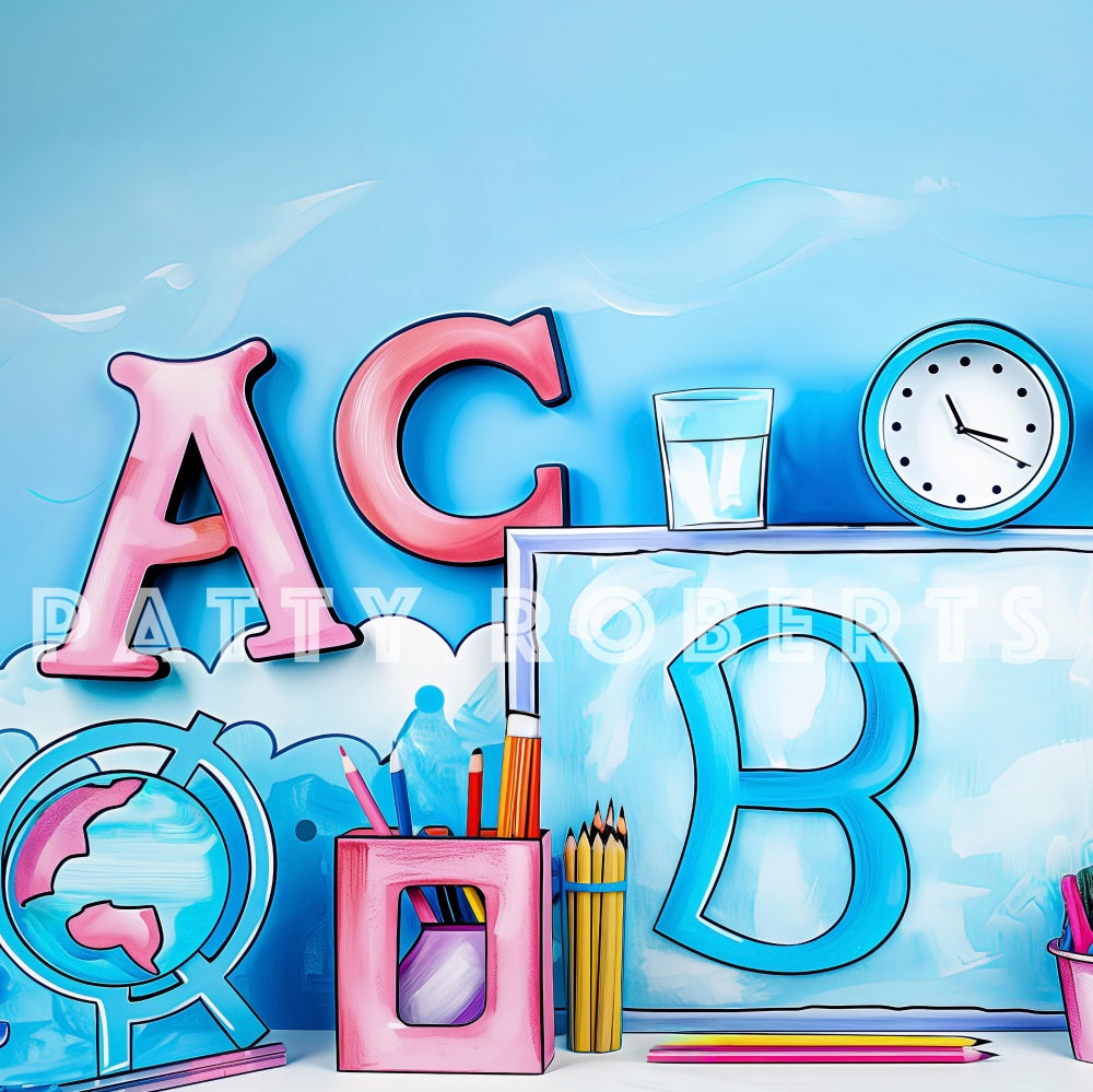 Kate Back to School Painted Backdrop Designed by Patty Robert - Kate Backdrop AU