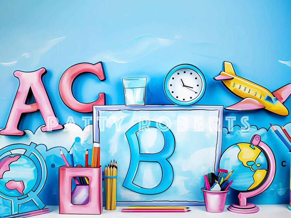 Kate Back to School Painted Backdrop Designed by Patty Robert - Kate Backdrop AU