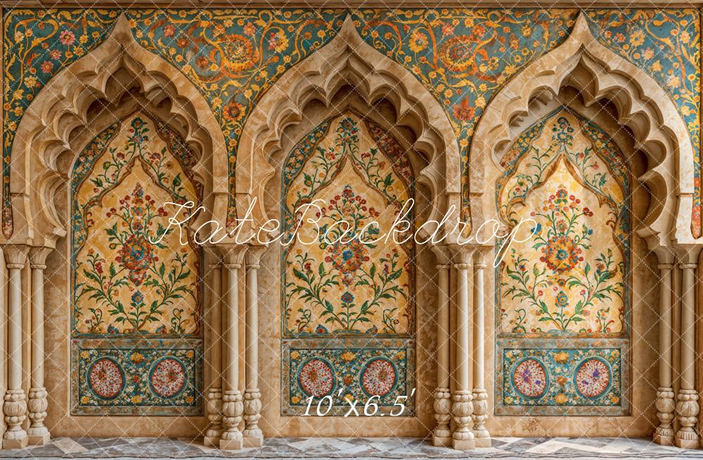 Kate Retro Colorful Floral Arch Wall Backdrop Designed by Chain Photography - Kate Backdrop AU