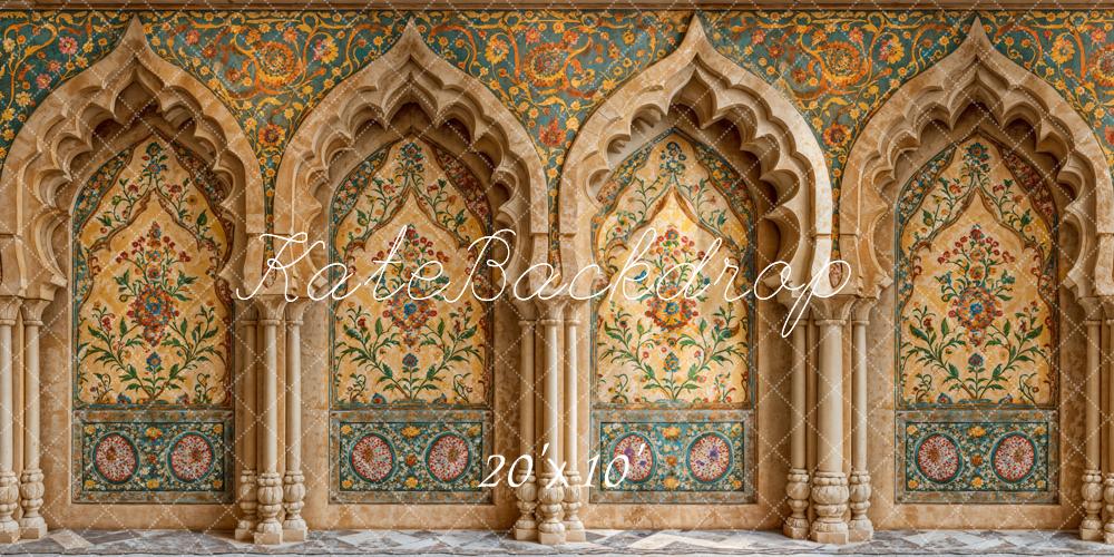 Kate Retro Colorful Floral Arch Wall Backdrop Designed by Chain Photography - Kate Backdrop AU