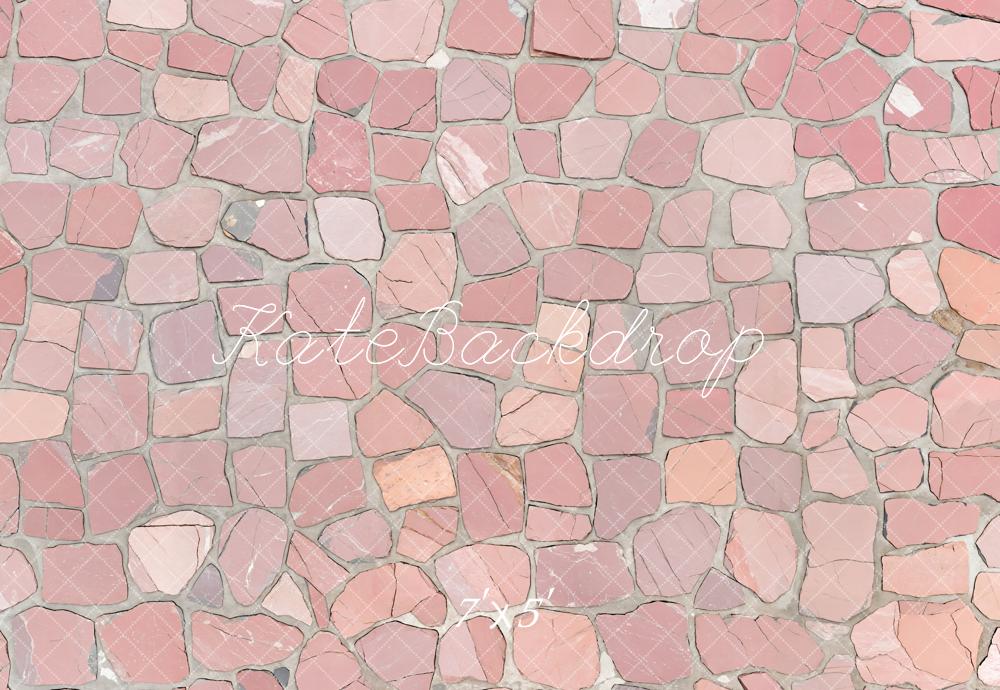 Kate Pink Crackle Floor Tiles Backdrop Designed by Kate Image