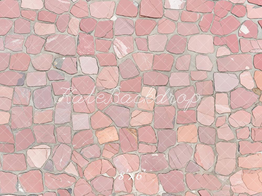 Kate Pink Crackle Floor Tiles Backdrop Designed by Kate Image - Kate Backdrop AU