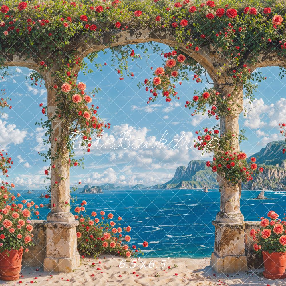 Kate Summer Flowers Sea Backdrop Designed by Chain Photography - Kate Backdrop AU