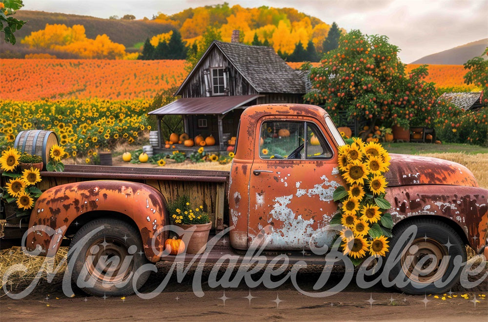 Kate Autumn Truck Backdrop Designed by Mini MakeBelieve