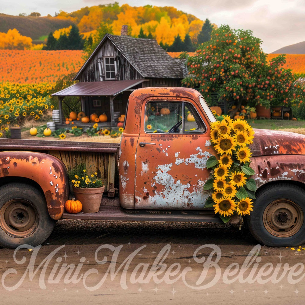 Kate Autumn Truck Backdrop Designed by Mini MakeBelieve
