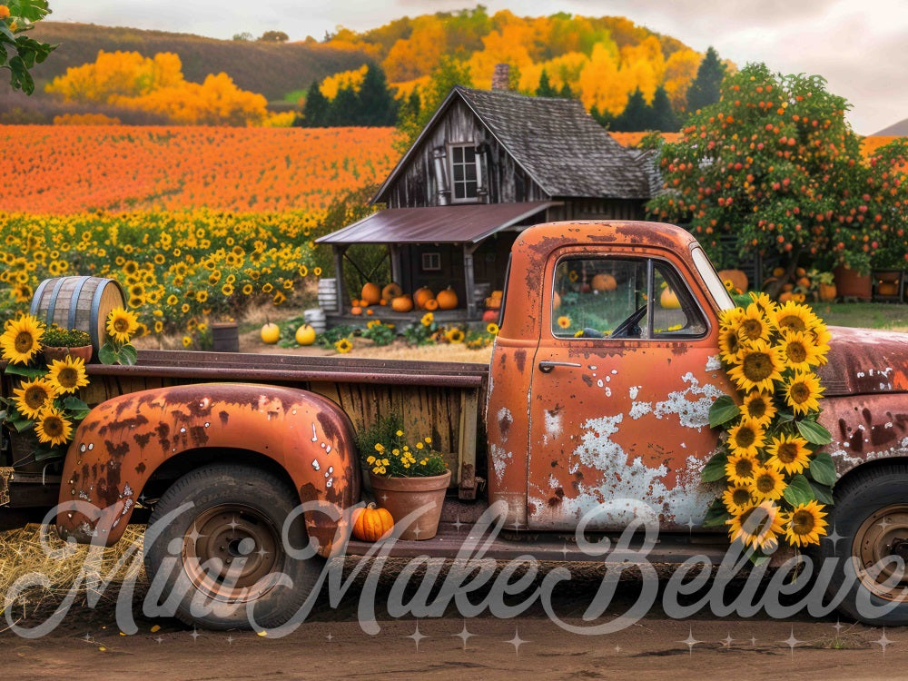 Kate Autumn Truck Backdrop Designed by Mini MakeBelieve