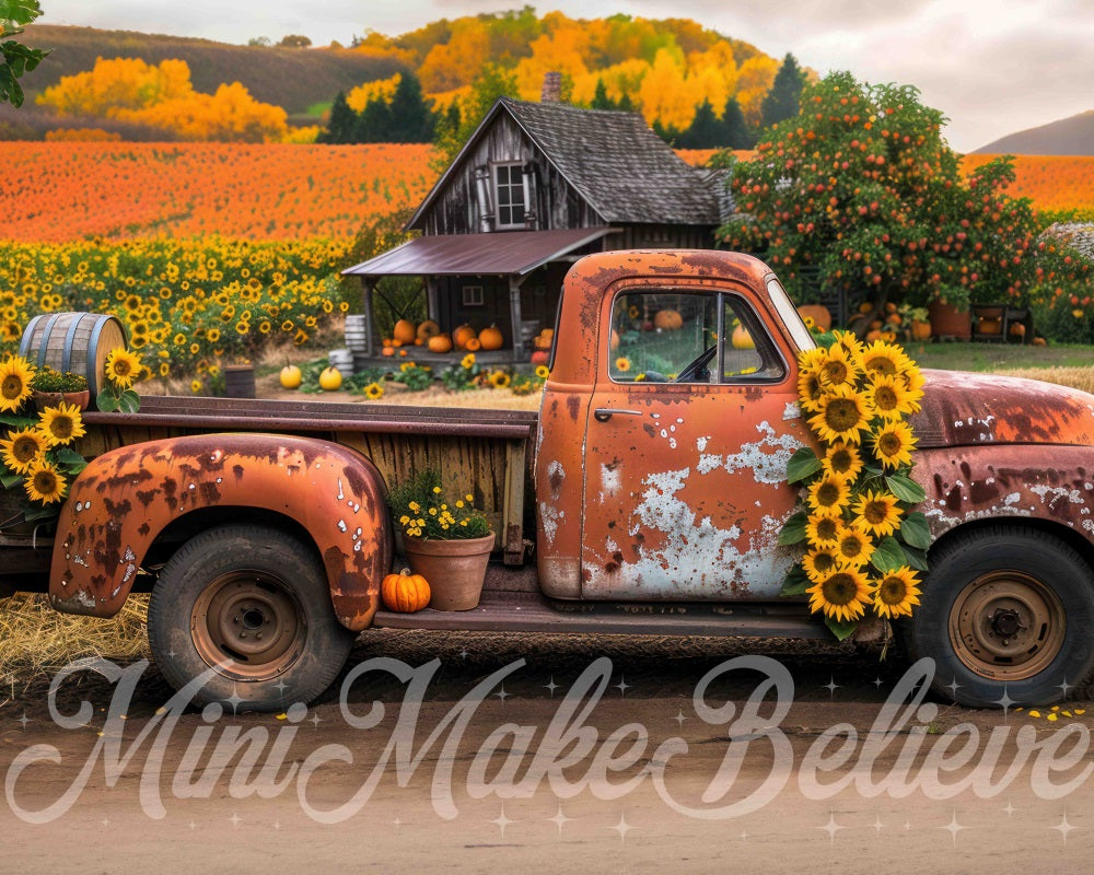 Kate Autumn Truck Backdrop Designed by Mini MakeBelieve
