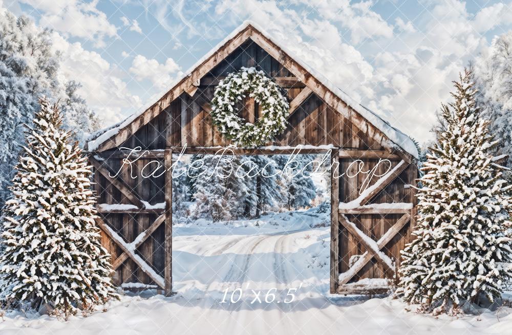 Kate Snow Wooden Door Forest Backdrop Designed by Emetselch - Kate Backdrop AU