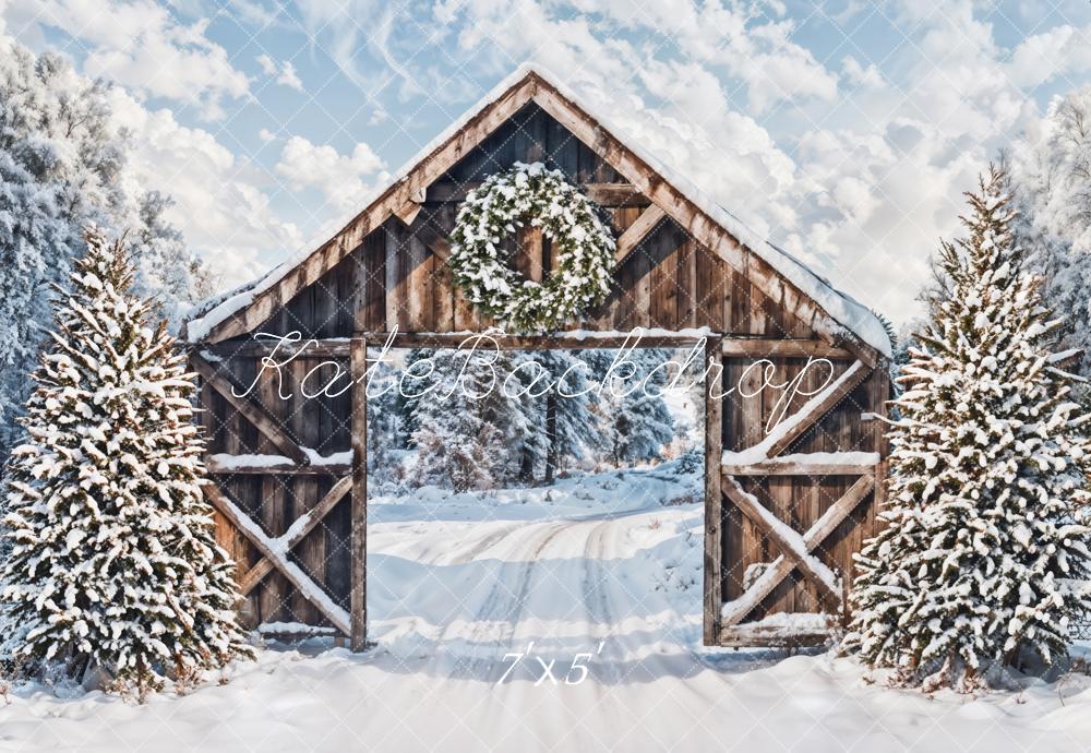 Kate Snow Wooden Door Forest Backdrop Designed by Emetselch - Kate Backdrop AU