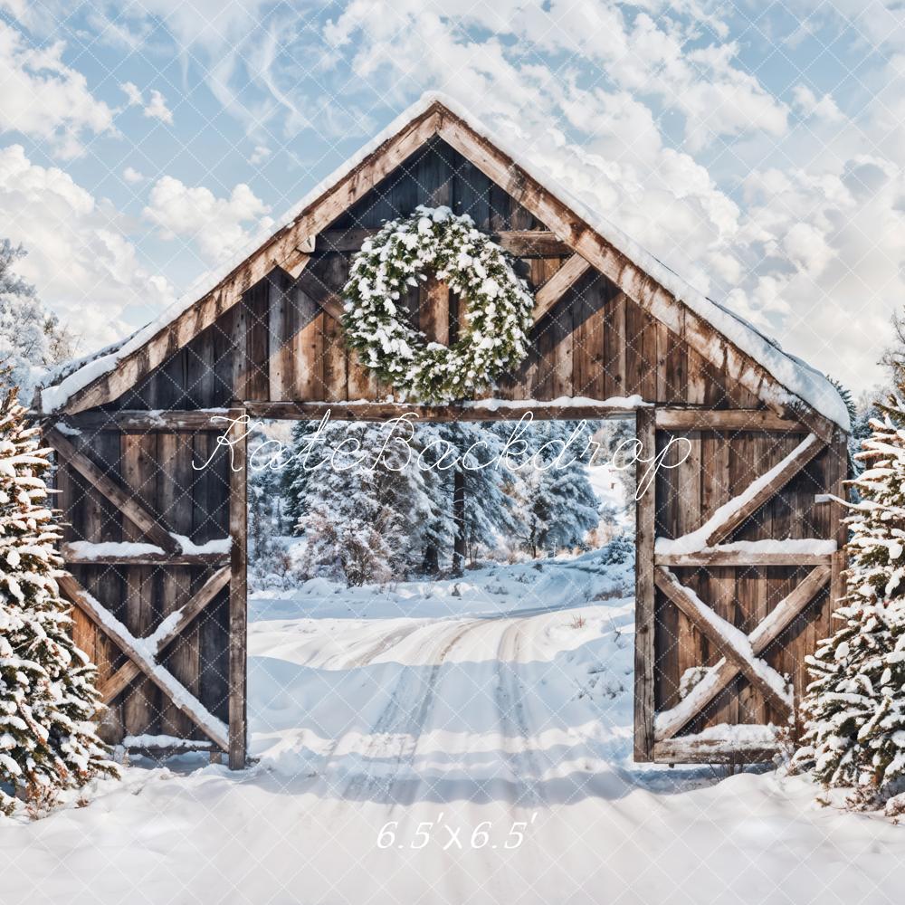 Kate Snow Wooden Door Forest Backdrop Designed by Emetselch - Kate Backdrop AU