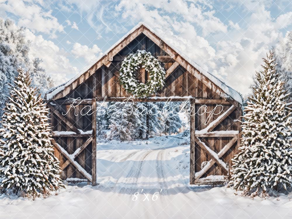 Kate Snow Wooden Door Forest Backdrop Designed by Emetselch - Kate Backdrop AU