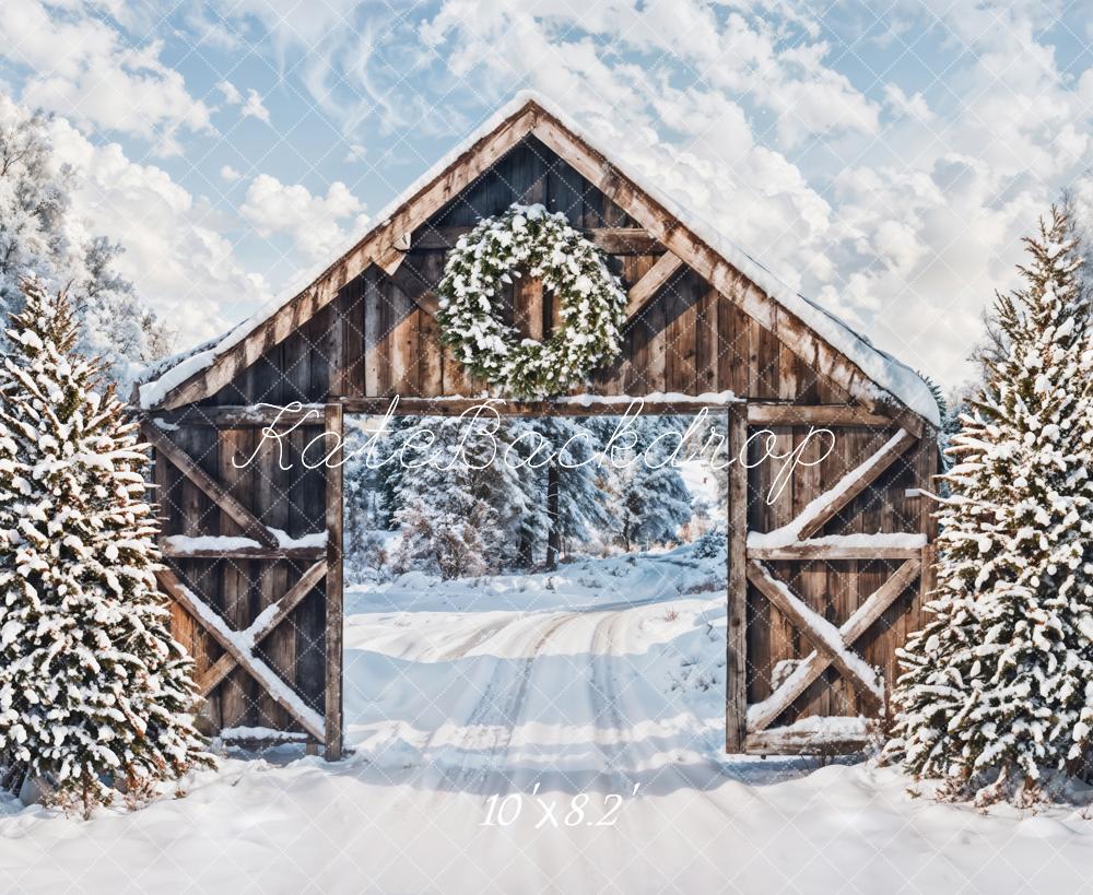 Kate Snow Wooden Door Forest Backdrop Designed by Emetselch - Kate Backdrop AU