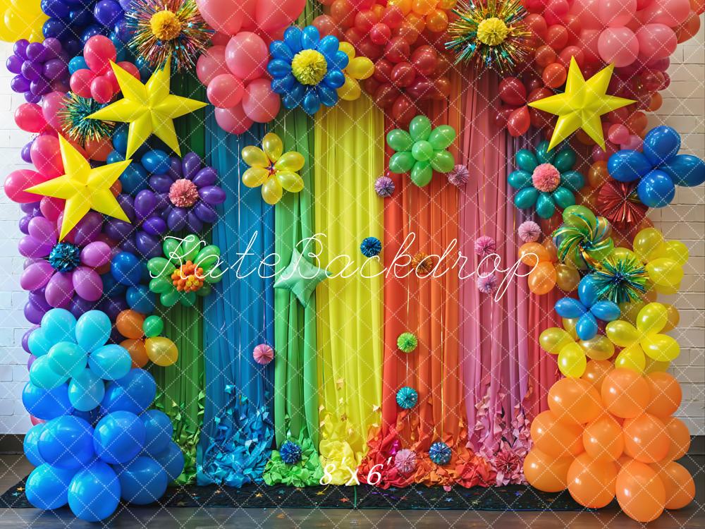 Kate Colorful Balloon Party Backdrop Designed by Emetselch - Kate Backdrop AU