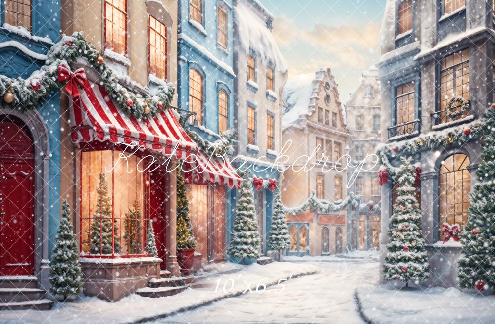 Kate Winter Christmas Street Backdrop Designed by Chain Photography - Kate Backdrop AU