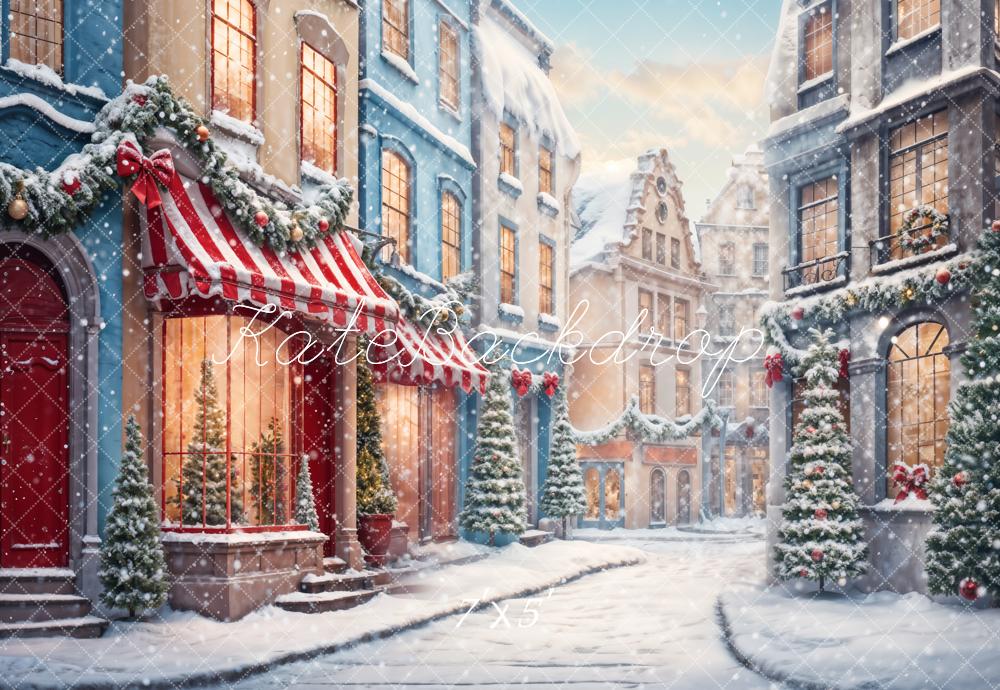 Kate Winter Christmas Street Backdrop Designed by Chain Photography - Kate Backdrop AU