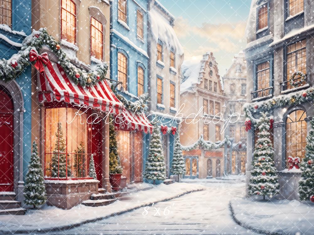 Kate Winter Christmas Street Backdrop Designed by Chain Photography - Kate Backdrop AU