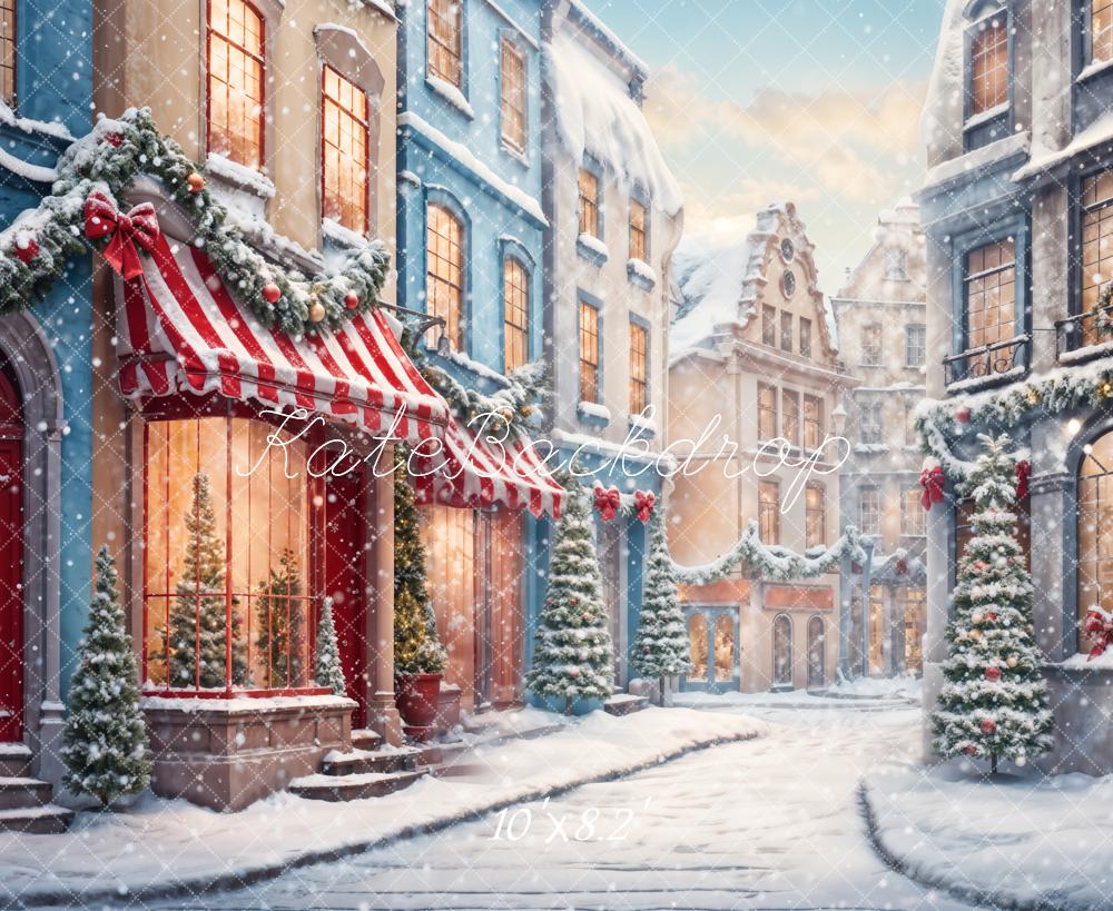 Kate Winter Christmas Street Backdrop Designed by Chain Photography - Kate Backdrop AU