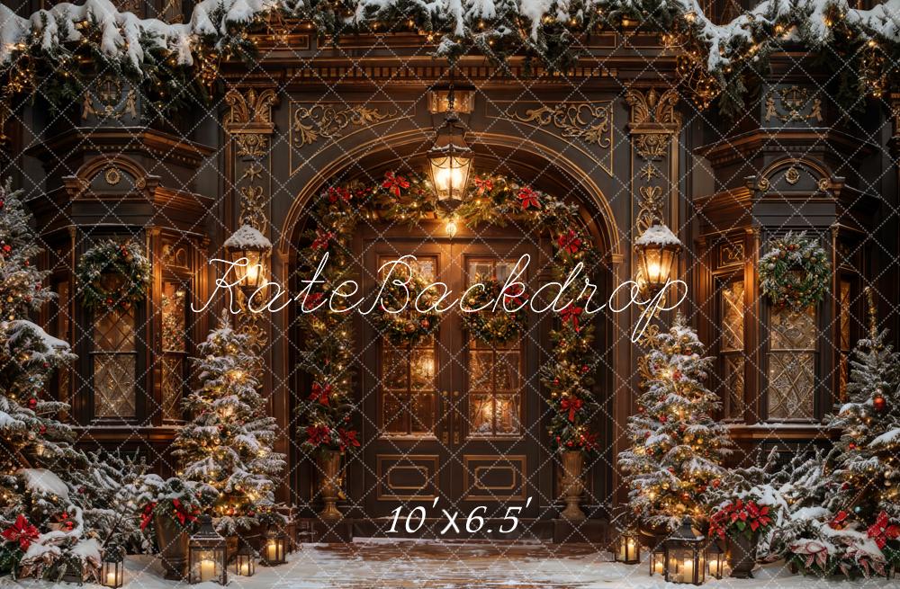 Kate Winter Christmas Arched Door Backdrop Designed by Chain Photography - Kate Backdrop AU