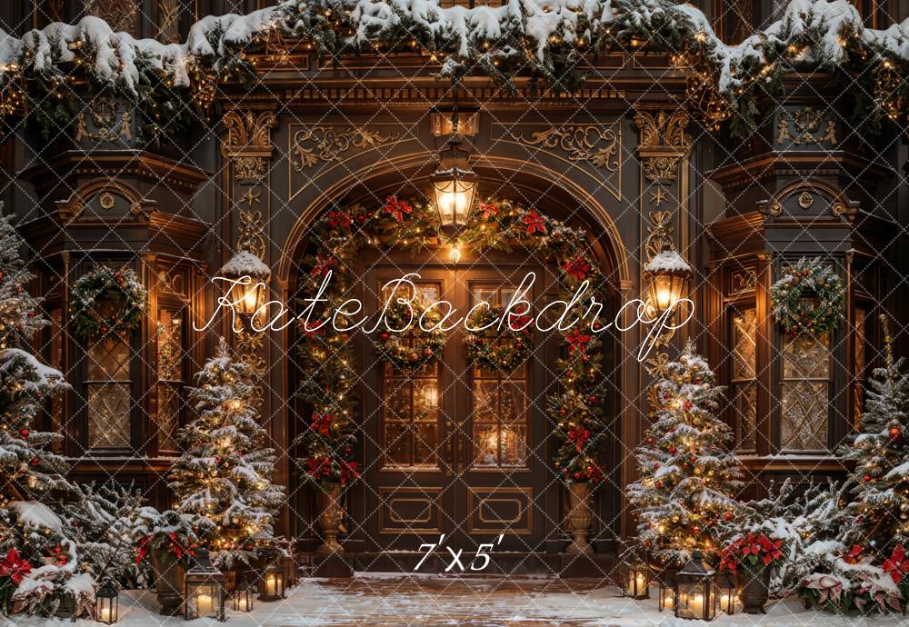 Kate Winter Christmas Arched Door Backdrop Designed by Chain Photography - Kate Backdrop AU
