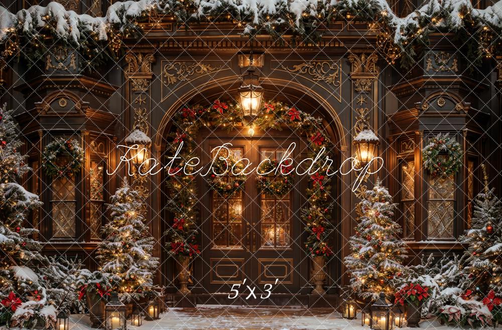 Kate Winter Christmas Arched Door Backdrop Designed by Chain Photography - Kate Backdrop AU