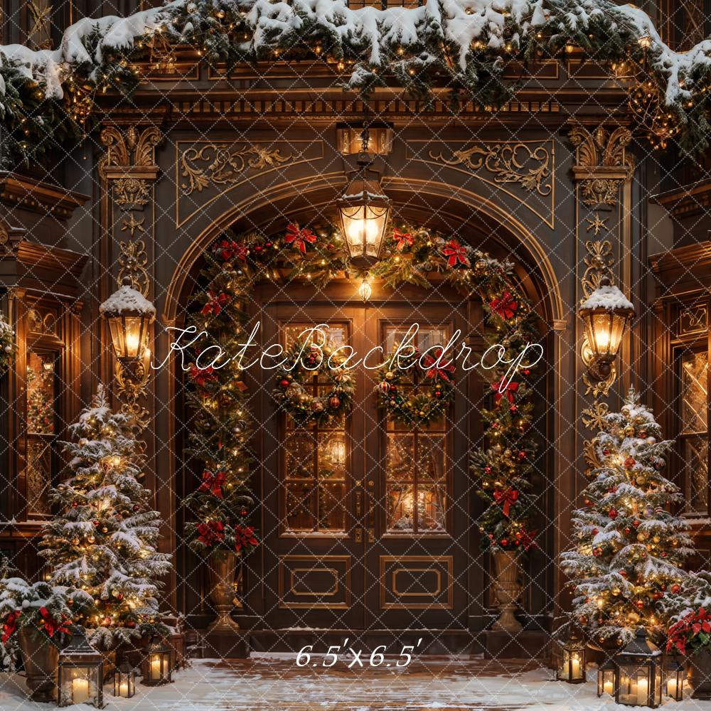 Kate Winter Christmas Arched Door Backdrop Designed by Chain Photography - Kate Backdrop AU