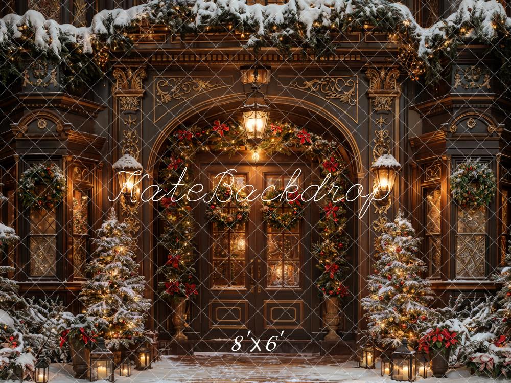 Kate Winter Christmas Arched Door Backdrop Designed by Chain Photography - Kate Backdrop AU