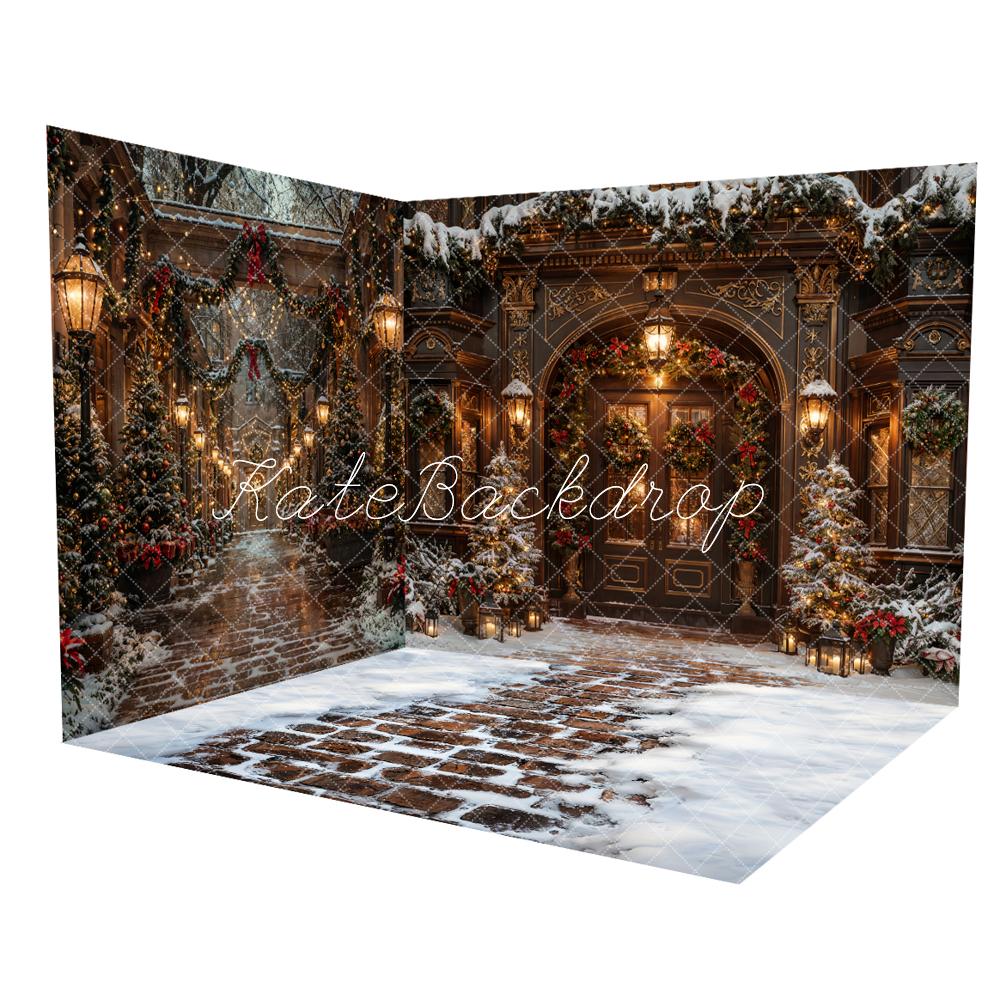 Kate Winter Christmas Snow Brick Room Set(8ftx8ft&10ftx8ft&8ftx10ft)