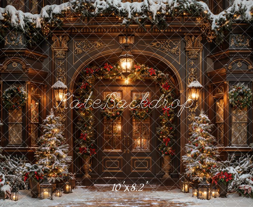 Kate Winter Christmas Arched Door Backdrop Designed by Chain Photography - Kate Backdrop AU