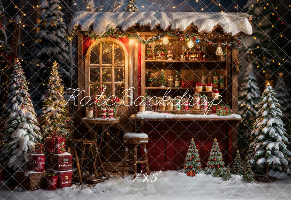 Kate Winter Christmas Stall Backdrop Designed by Emetselch - Kate Backdrop AU