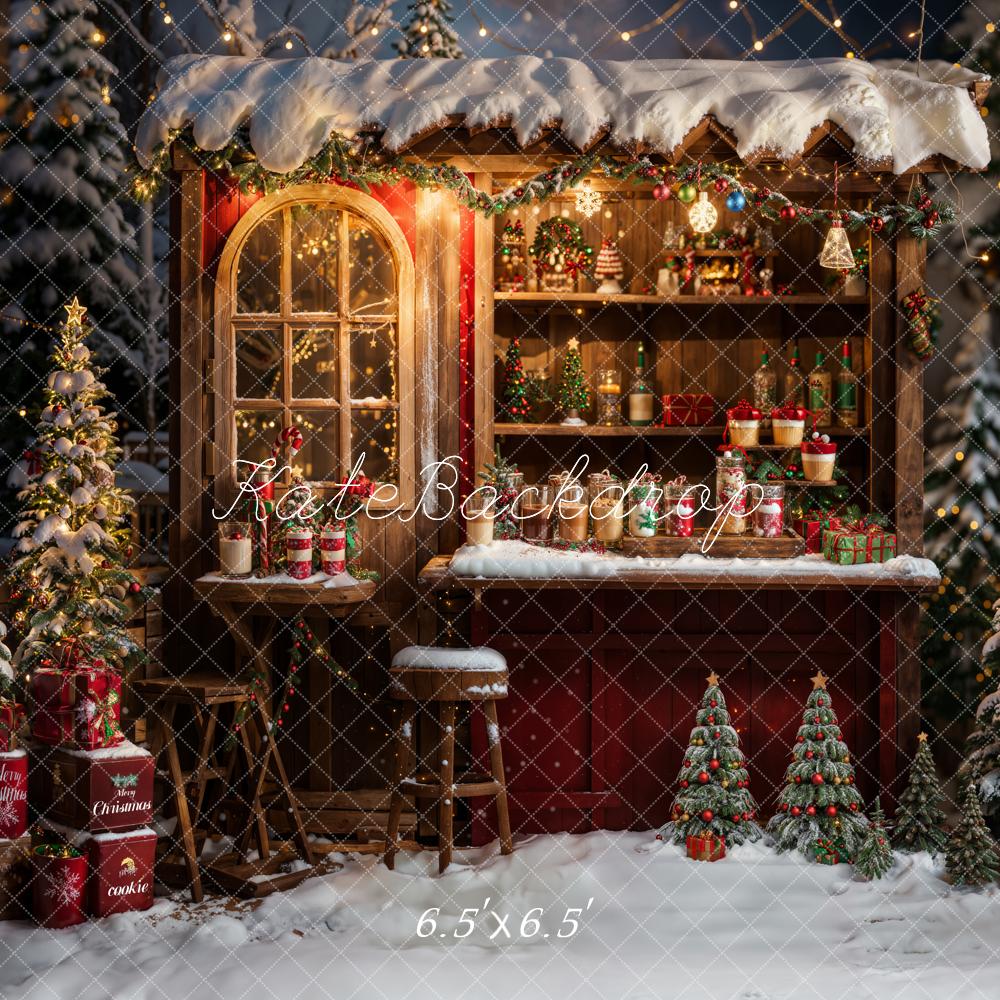 Kate Winter Christmas Stall Backdrop Designed by Emetselch - Kate Backdrop AU