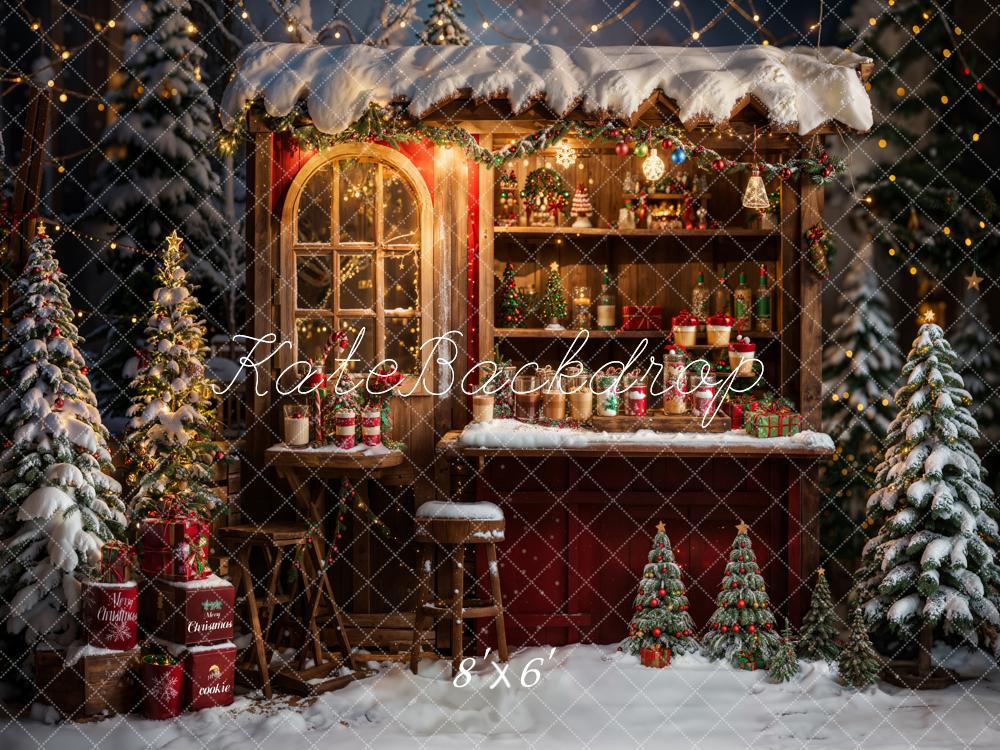 Kate Winter Christmas Stall Backdrop Designed by Emetselch - Kate Backdrop AU