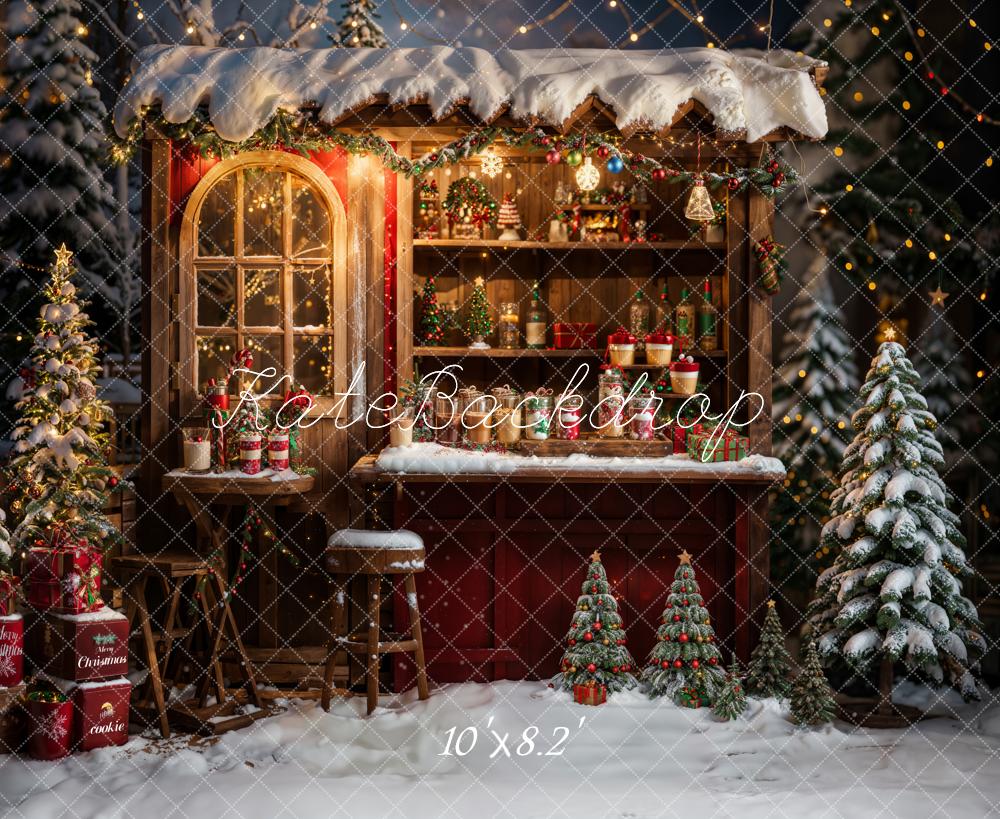 Kate Winter Christmas Stall Backdrop Designed by Emetselch - Kate Backdrop AU
