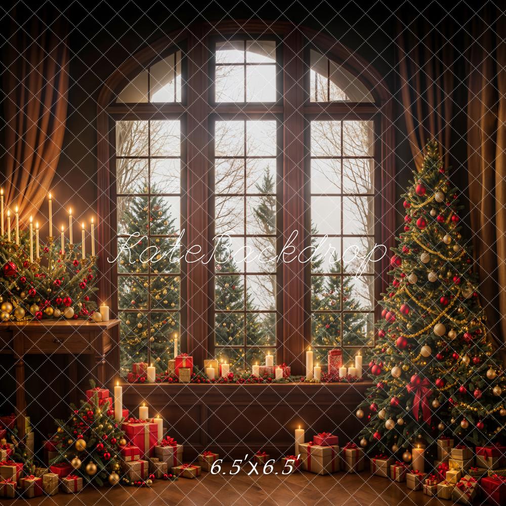 Kate Christmas Candlelight Window Backdrop Designed by Emetselch - Kate Backdrop AU
