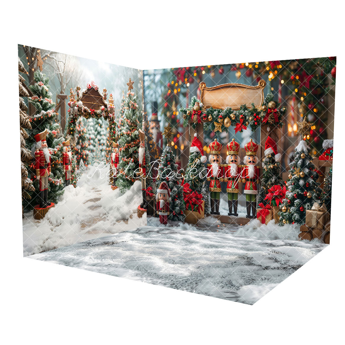 Kate Christmas Nutcracker Snow Room Set(8ftx8ft&10ftx8ft&8ftx10ft)