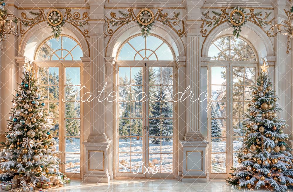 Kate Winter Christmas Tree Door Backdrop Indoor Designed by Chain Photography - Kate Backdrop AU