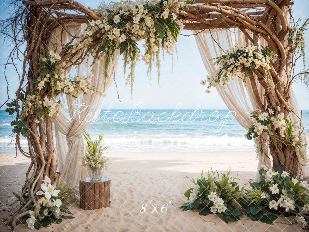 Kate Summer Sea Beach Wedding Backdrop Designed by Emetselch - Kate Backdrop AU